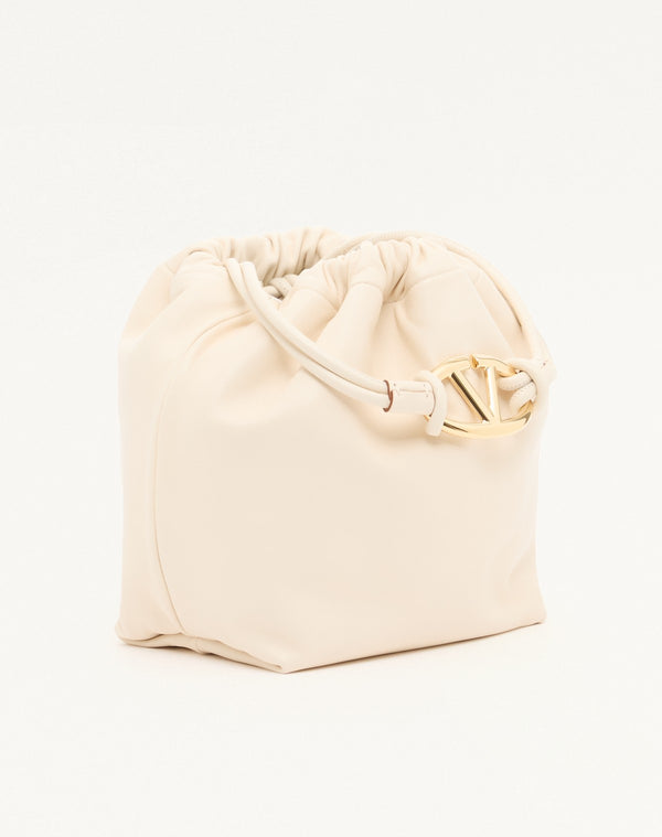 BORSA A SACCHETTO VLOGO POUF IN NAPPA