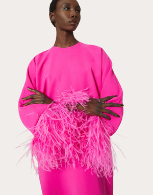 Abito In Cady Couture Ricamato 