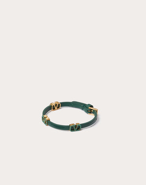 Bracciale Vlogo Signature Valentino Garavani In Pelle E Cristalli 