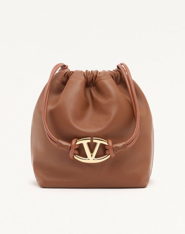 BORSA A SACCHETTO VLOGO POUF IN NAPPA