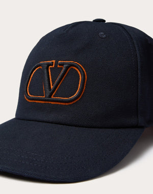Baseball Cap Vlogo Signature In Cotone Con Ricamo Vlogo 