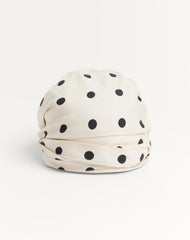 Turbante Foulard Con Treccia In Seta Con Stampa Pois