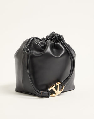 BORSA A SACCHETTO VLOGO POUF IN NAPPA
