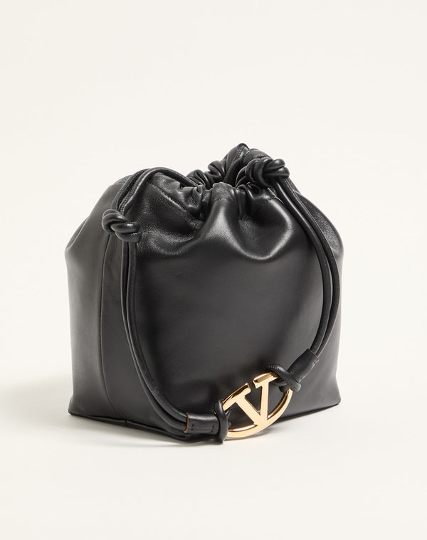 BORSA A SACCHETTO VLOGO POUF IN NAPPA