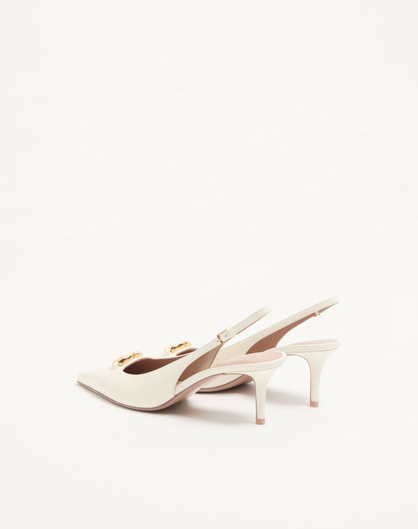 DÉCOLLETÉ SLINGBACK VLOGO THE BOLD EDITION IN VITELLO 60MM