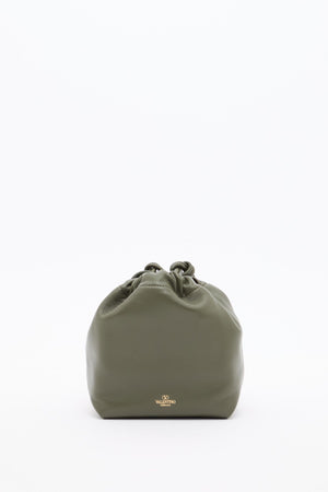 MINI BORSA A SACCHETTO VLOGO POUF IN NAPPA