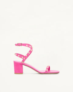 SANDALO ROCKSTUD IN CAMOSCIO CON CINTURINI 60MM