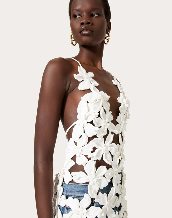 Top In Piquet Ricamato