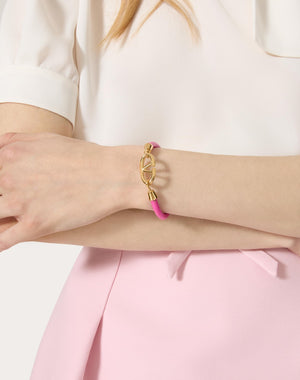 Bracciale Vlogo The Bold Edition Valentino Garavani In Pelle E Metallo