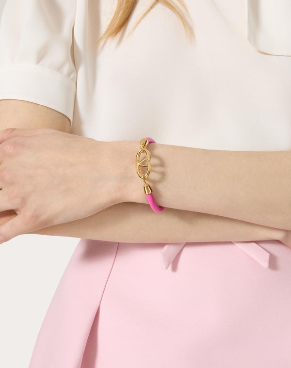 Bracciale Vlogo The Bold Edition Valentino Garavani In Pelle E Metallo