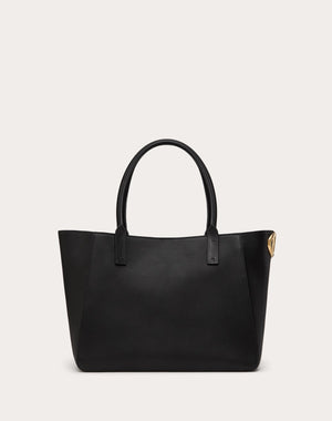 Borsa Shopping Vlogo Side In Vitello Nappato