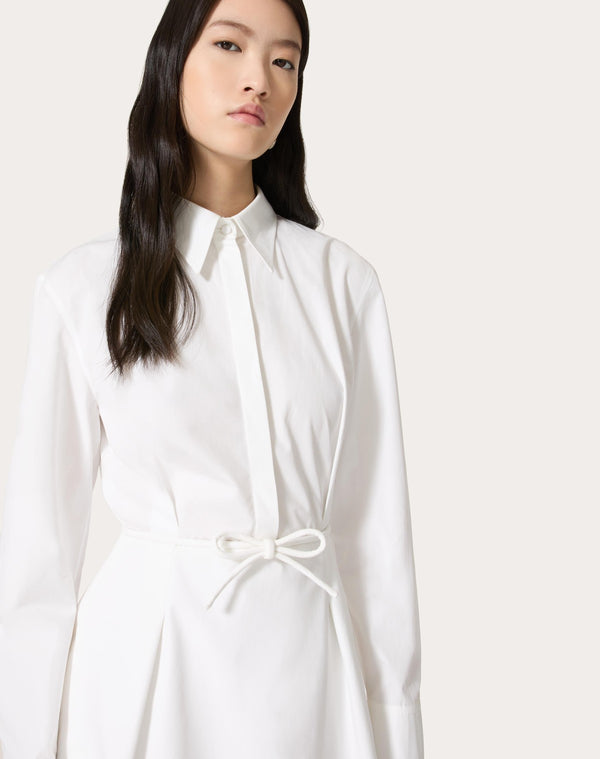 Abito Corto In Compact Popeline 