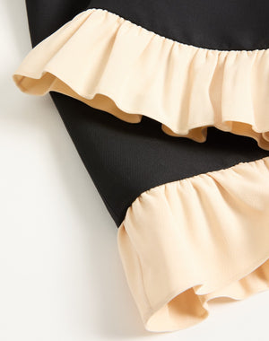Abito Corto In Crepe Couture 