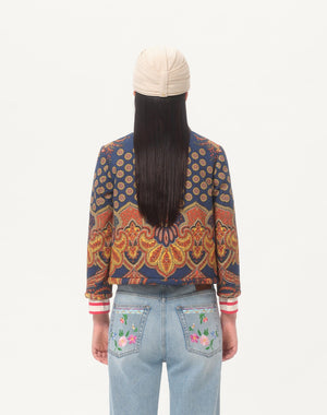 Giacca In Gabardine Paisley Medaglioni Voyage Imaginaire 