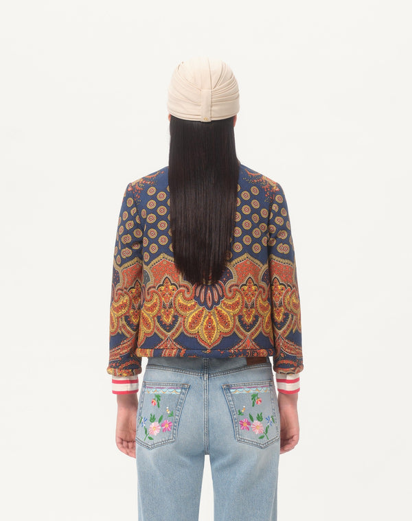 Giacca In Gabardine Paisley Medaglioni Voyage Imaginaire 