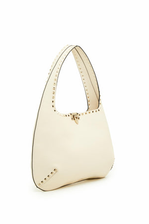 Borsa Hobo Piccola Rockstud In Vitello Granato