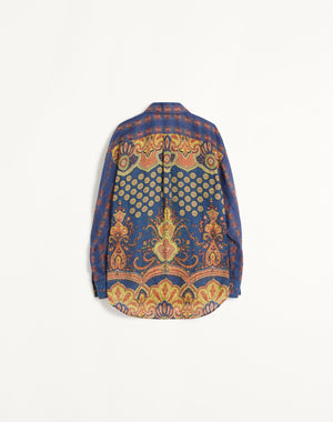 Camicia In Lino Paisley Medaglioni Voyage Imaginaire 