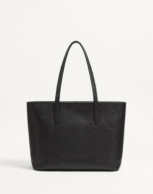 Borsa Shopping Valentino Garavani Nellcôte In Vitello Granato