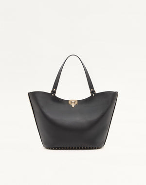 BORSA SHOPPING ROCKSTUD IN VITELLO GRANATO