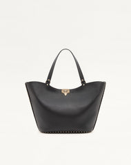 BORSA SHOPPING ROCKSTUD IN VITELLO GRANATO