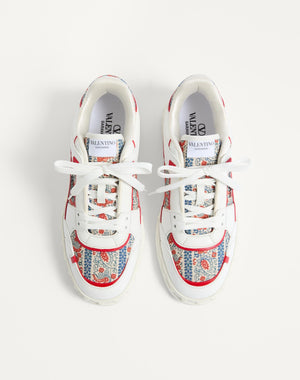 Sneaker Low Top Freedots In Vitello E Tessuto Voyage Imaginaire