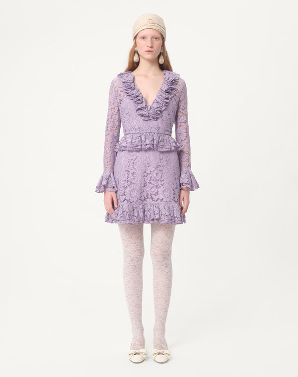 Abito Corto In Heavy Lace