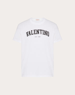 T-Shirt In Cotone Con Stampa Valentino