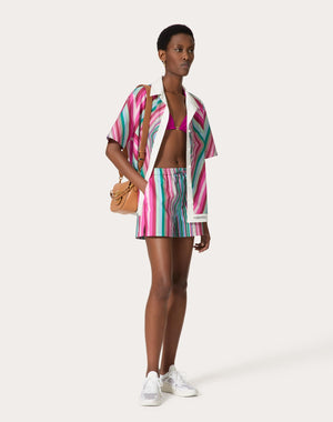 Shorts In Popeline Valentino Stripes 75 