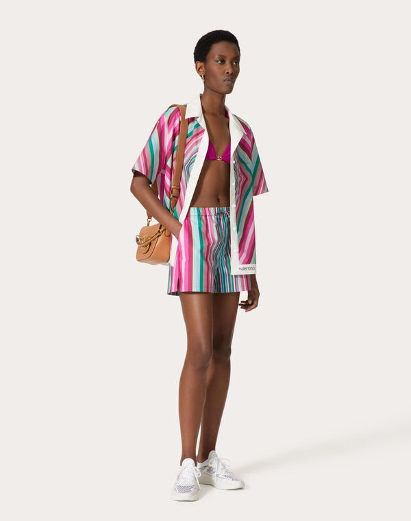 Shorts In Popeline Valentino Stripes 75 