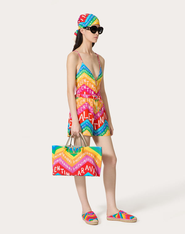 Costume Intero In Lycra Valentino Chevron 24