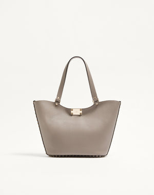 BORSA SHOPPING PICCOLA ROCKSTUD IN VITELLO GRANATO