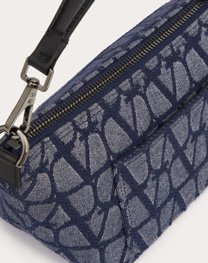 Borsa A Tracolla Toile Iconographe In Tessuto Jacquard Effetto Denim