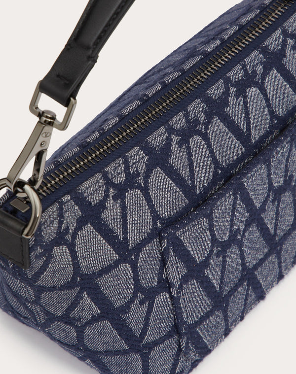Borsa A Tracolla Toile Iconographe In Tessuto Jacquard Effetto Denim