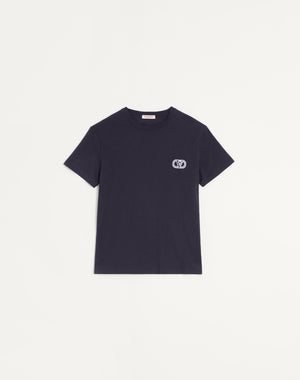 T-Shirt In Cotone Con Patch Vlogo Signature