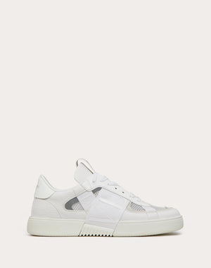Sneaker Low-Top Vl7N In Vitello, Tessuto Rete E Nastri