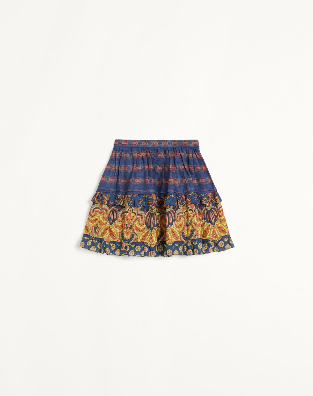 Gonna In Lino Paisley Medaglioni Voyage Imaginaire 