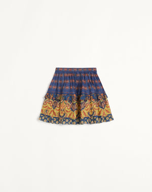 Gonna In Lino Paisley Medaglioni Voyage Imaginaire 