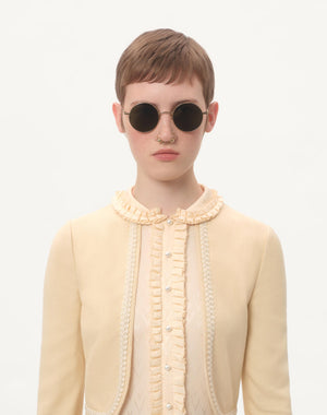 Abito Corto In Rustic Silk Con Piume