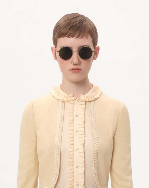 Abito Corto In Rustic Silk Con Piume