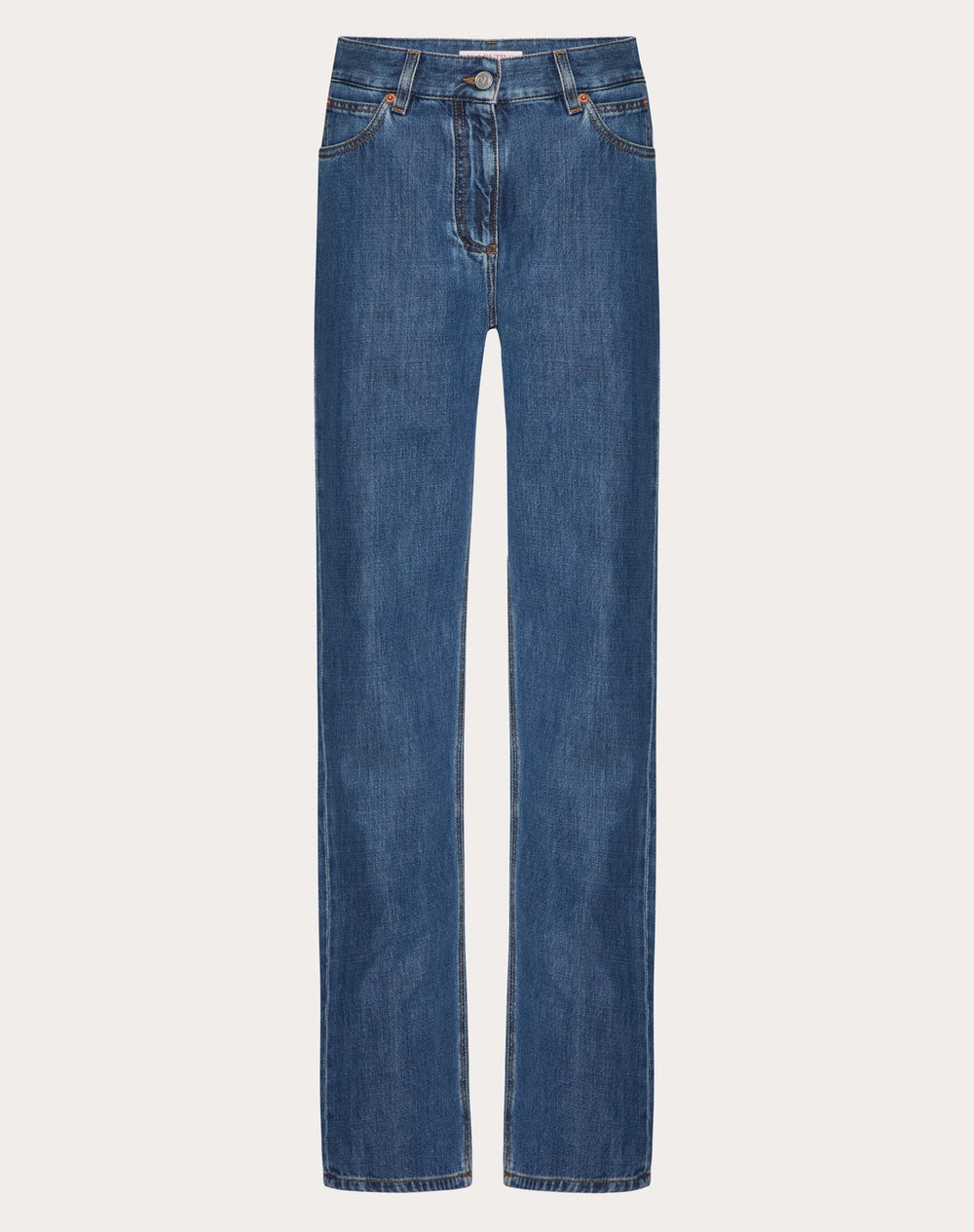 Pantaloni In Denim Blu Medio 