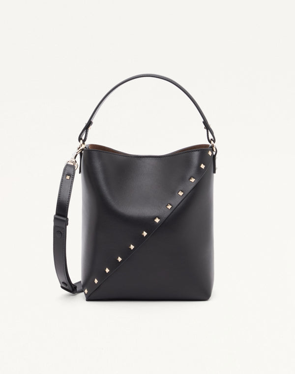 BORSA A SECCHIELLO VALENTINO GARAVANI ROCKSTUD WISPY IN VITELLO