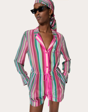Tuta In Crepe De Chine Valentino Stripes 75 