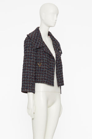 Giacca In Cotton Color Tweed
