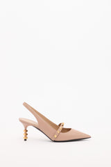 DÉCOLLETÉ SLINGBACK ROCKSTUD CON TACCO SCULTURA IN VITELLO 70MM