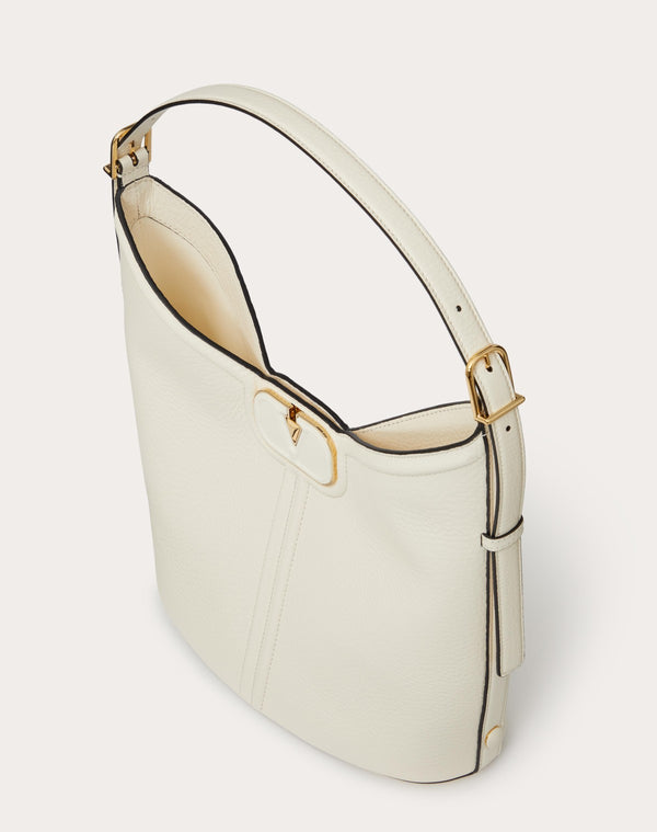 Borsa Hobo Vlogo Leather In Vitello Granato