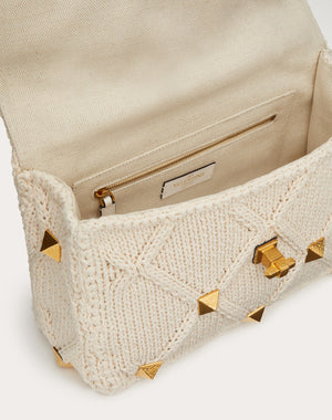 Borsa Grande Con Catena Roman Stud In Maglia