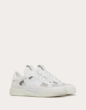 Sneaker Low-Top Vl7N In Vitello, Tessuto Rete E Nastri