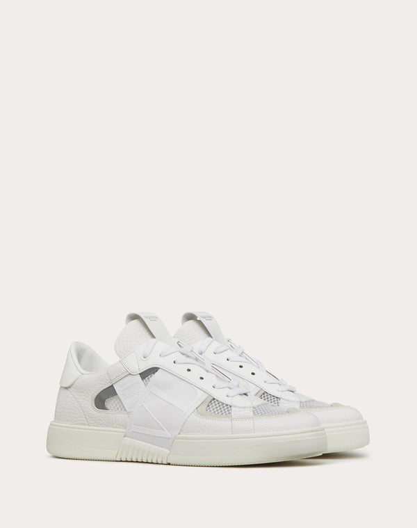 Sneaker Low-Top Vl7N In Vitello, Tessuto Rete E Nastri