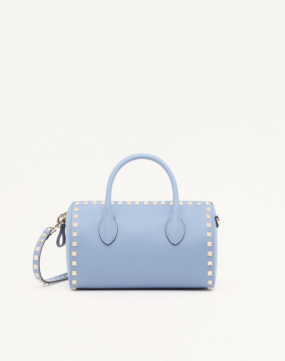 BORSA A MANO ROCKSTUD IN VITELLO GRANATO