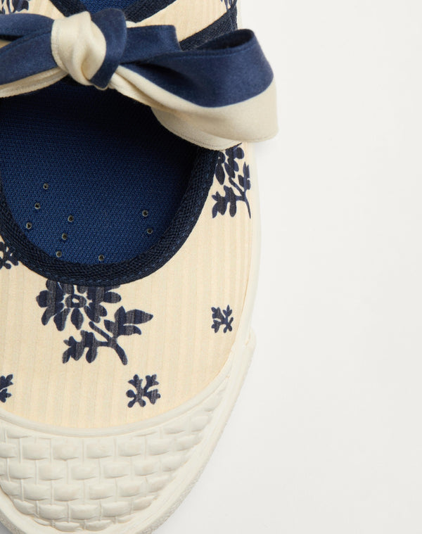 Sneaker Ballerina Bay By Bay In Tessuto Papier Floral